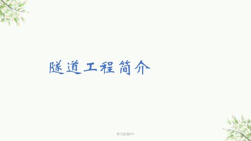 隧道工程简介课件