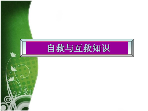 自救互救、自救器的使用及应急救援知识