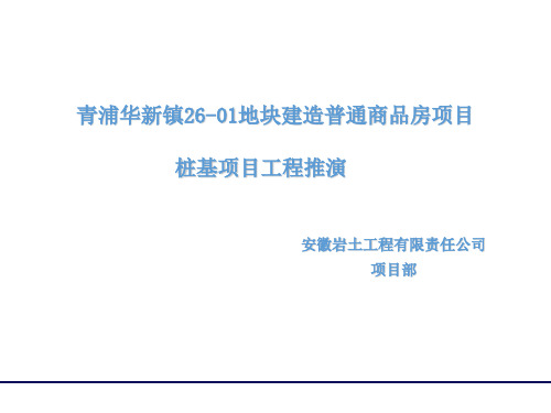 金茂华新镇26-01地块工程推演(桩基)