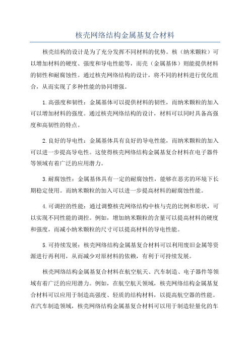 核壳网络结构金属基复合材料