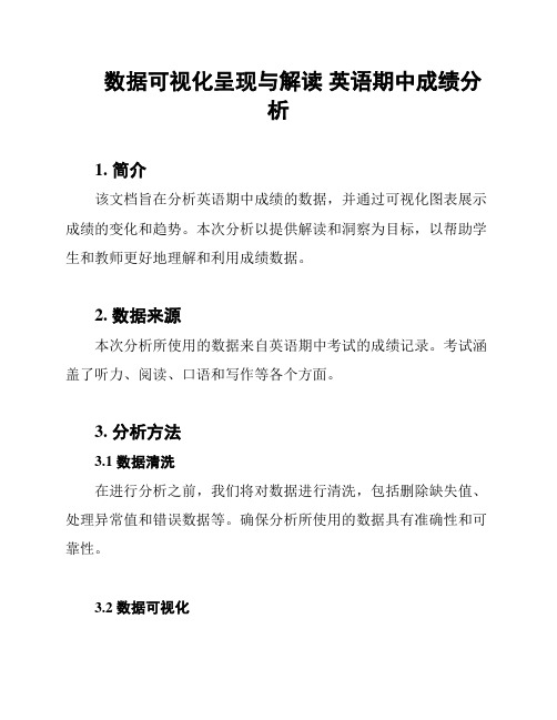 数据可视化呈现与解读 英语期中成绩分析