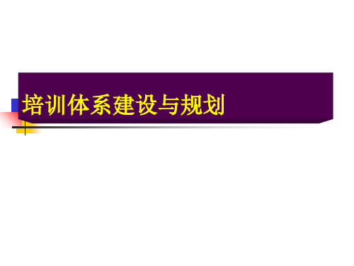 培训体系建设与规划培训课件(PPT 60页)