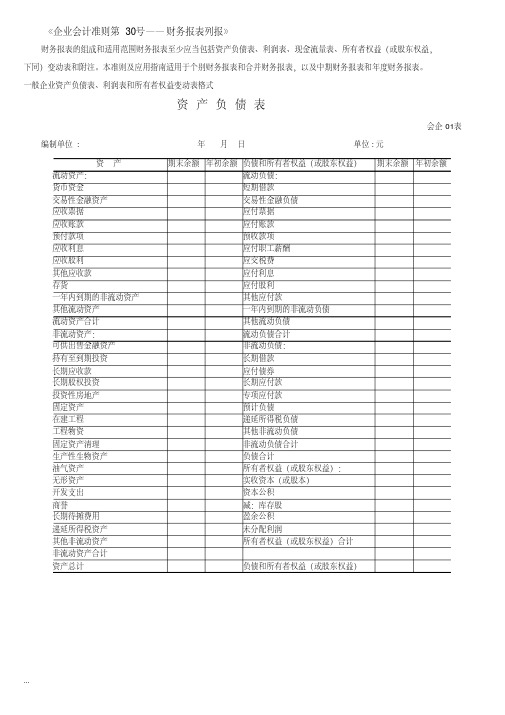 新会计准则全套报表模板-新版.pdf