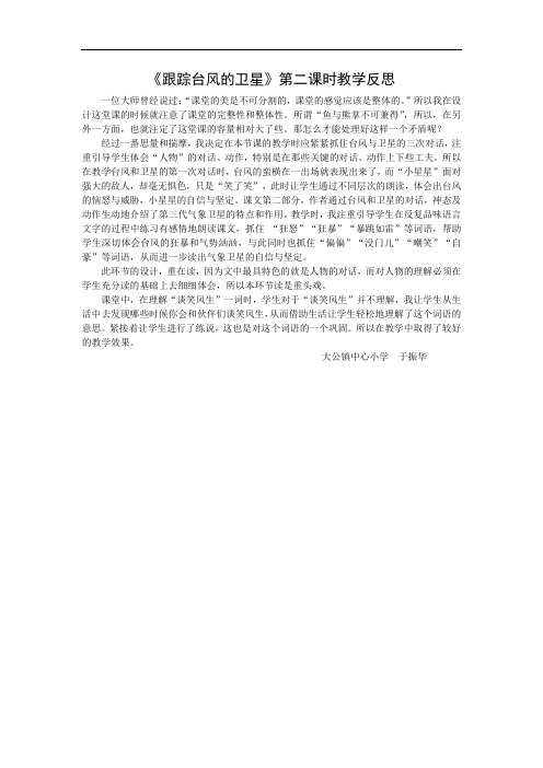3下16《跟踪台风的卫星》第二课时教学反思