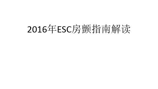 2016ESC房颤指南解读[优质ppt]