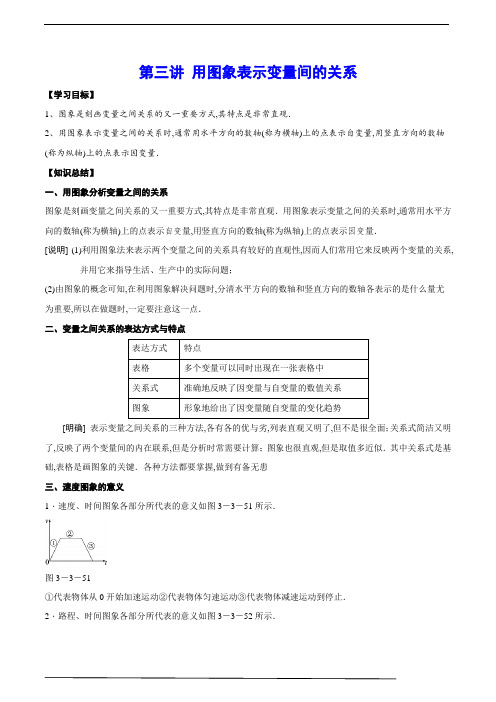 北师大版七年级数学下册 第三讲 用图象表示变量间的关系(基础讲解)(含解析)