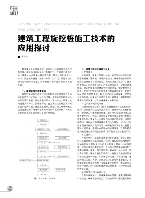 建筑工程旋挖桩施工技术的应用探讨