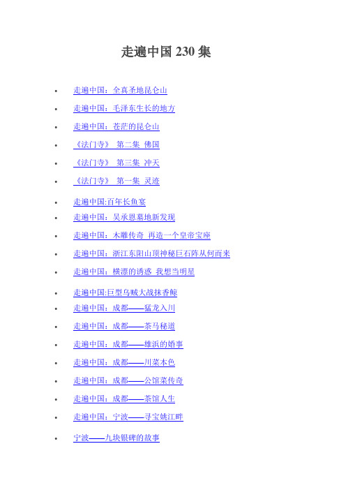 走遍中国230集