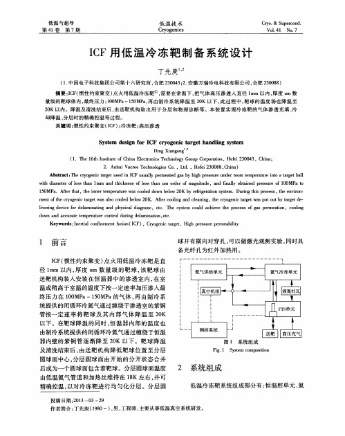 ICF用低温冷冻靶制备系统设计