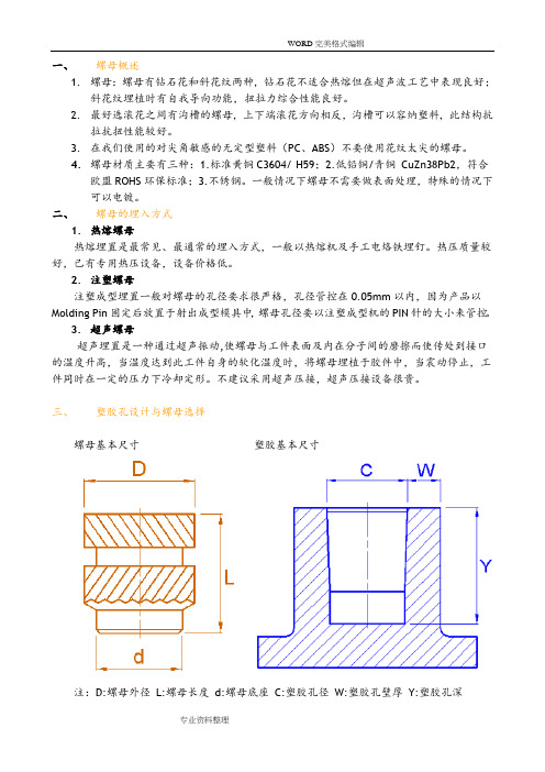 结构设计-螺母埋入