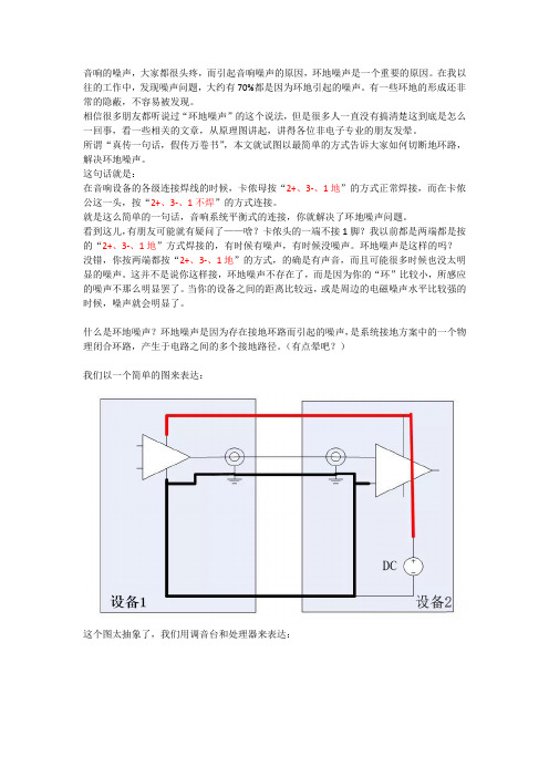 环地噪声的由来和消除