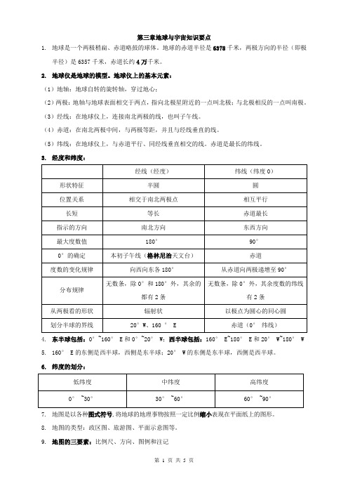 七下科学第三章知识要点