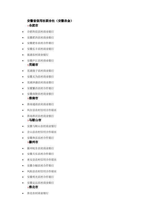 安徽省信用社联合社