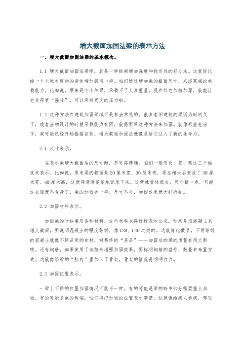 增大截面加固法梁的表示方法