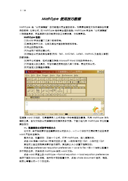 MathType_使用技巧教程