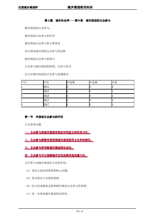 注册城乡规划师-城乡规划相关知识讲义7061