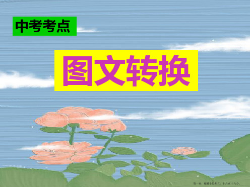 中考语文复习指导课件 图文转换题题型及解题思路2