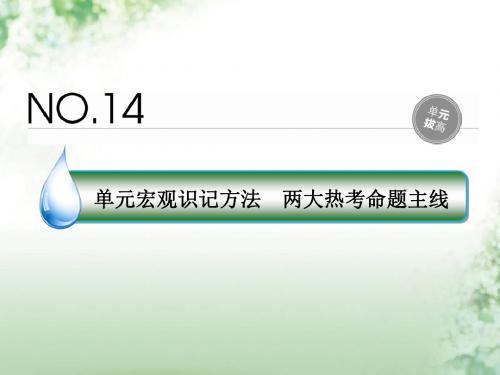 高考历史一轮复习第十四单元近代以来中国的思想解放潮流和重大理论成果单元拔高课件人民版