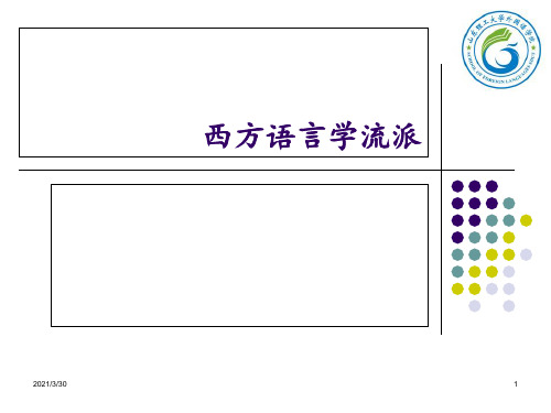 西方语言学流派 ppt课件