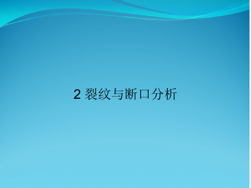 2 裂纹与断口分析