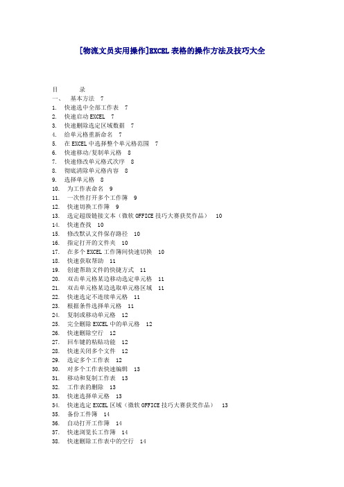 物流文员实用操作