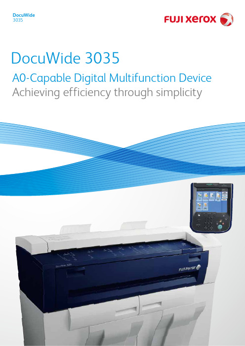 DocuWide 3035 A0-Capable Digital Multifunction Dev