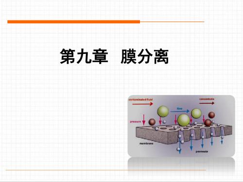 第九章  膜分离技术