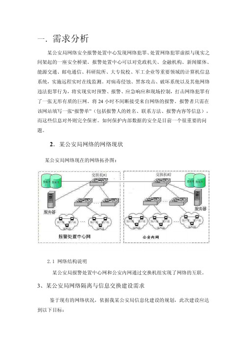 某公安局网闸应用建议方案