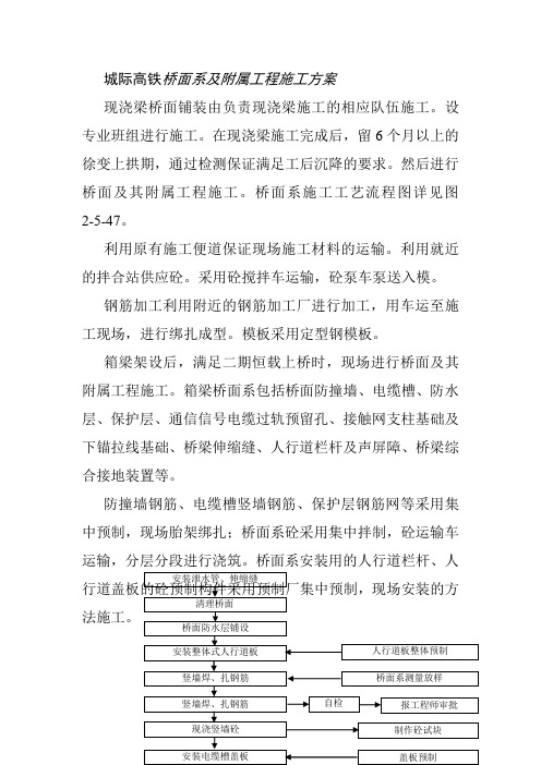 城际高铁桥面系及附属工程施工方案