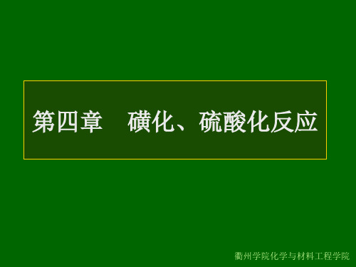 第4章 磺化、硫酸化反应