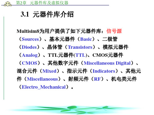 第3章Multisim元器件库及虚拟仪器