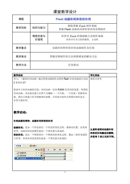 Flash4。1动画补间和形状补间改