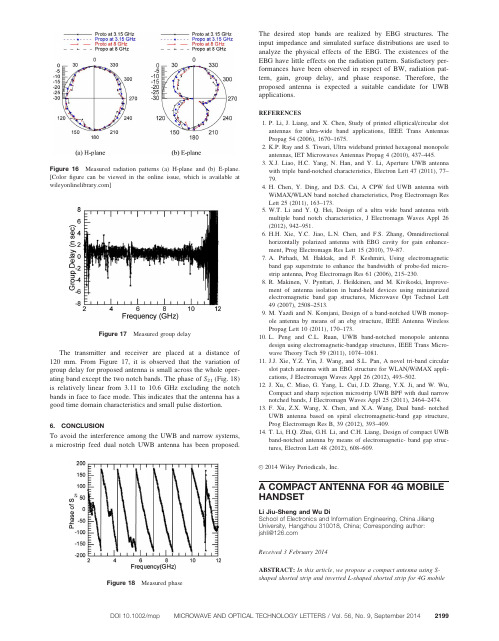 A compact antenna for 4G mobile handset天线