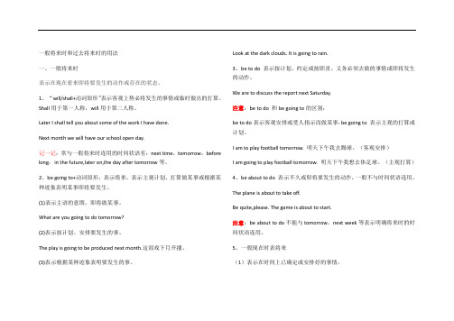 最新一般将来时和过去将来时的用法