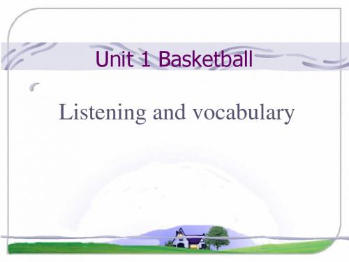 外研社版高二选修7 Module 1 Unit 1 Basketball Listening and vocabulary(共15张PPT)