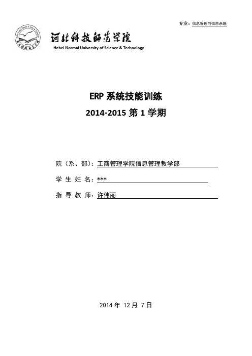 ERP技能训练