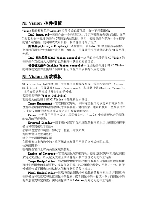 (完整word版)VISION中文的使用说明