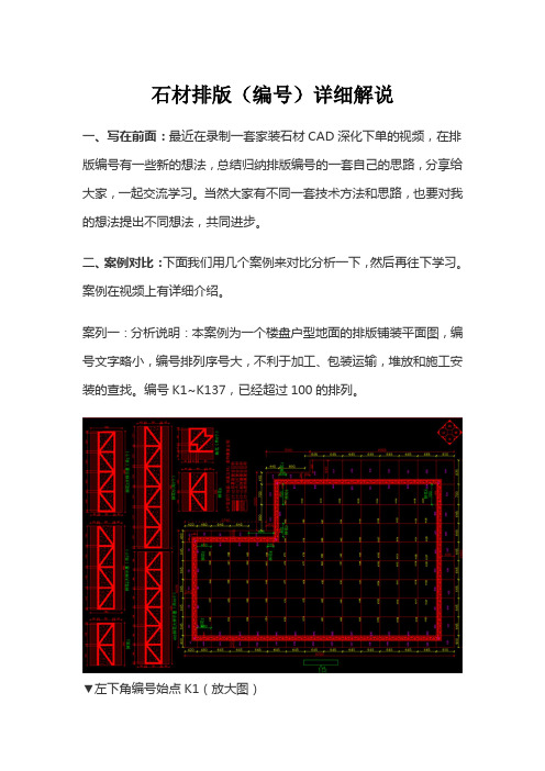 石材排版编号详细讲解