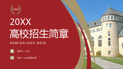 商务风高校大学招生简章 ppt