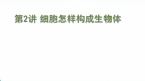 中考会考生物细胞怎样构成生物体知识点练习题课件