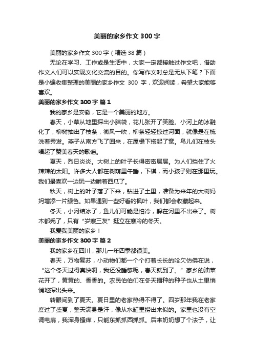 美丽的家乡作文300字