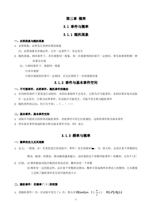 高中数学  必修3第三章知识点+经典习题