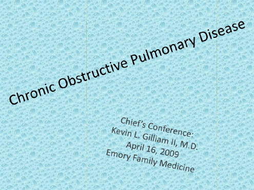 COPD英文课件Chronic Obstructive Pulmonary Disease 32p