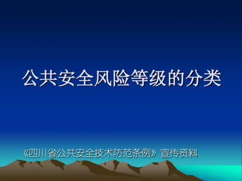 公共安全风险等级分类