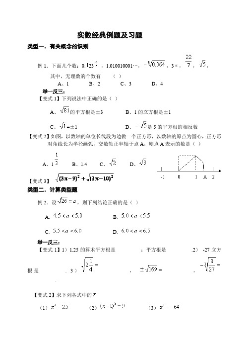 11实数经典例题及习题(1)