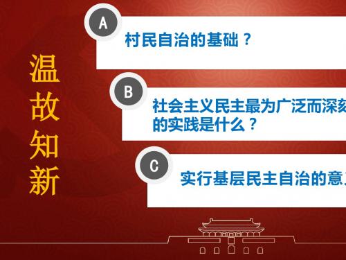 人教版高中政治必修二2.4民主监督：守望公共家园 (共25张PPT)