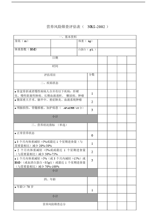 营养风险筛查评估表NRS.docx