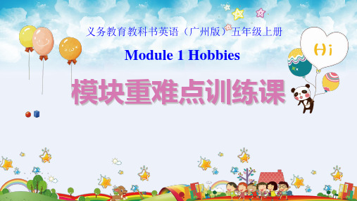 Module1Hobbies复习(课件)教科版(广州)英语五年级上册(1)