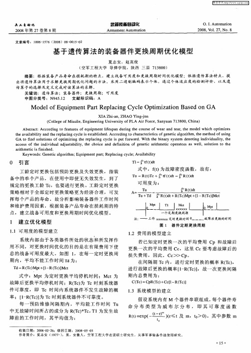 基于遗传算法的装备器件更换周期优化模型