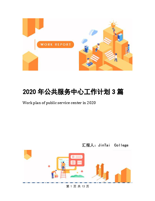 2020年公共服务中心工作计划3篇